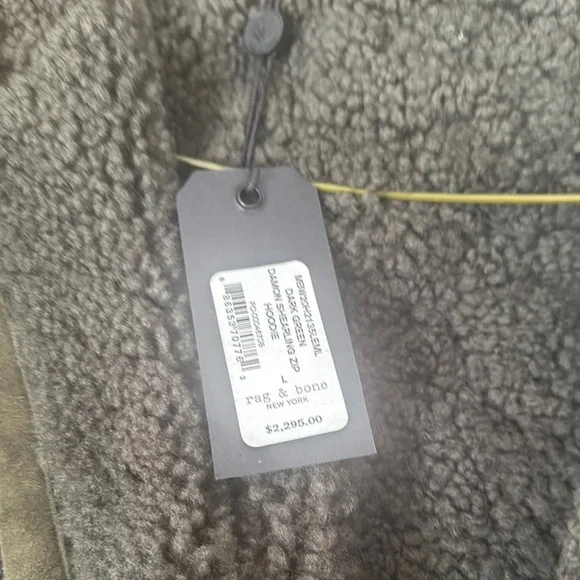 rag & bone Green Bomber Jacket with Ribbed Cuffs - Picture 2 of 2